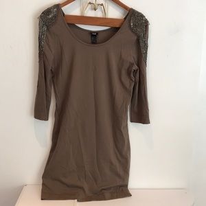 H&M beaded shoulder dress